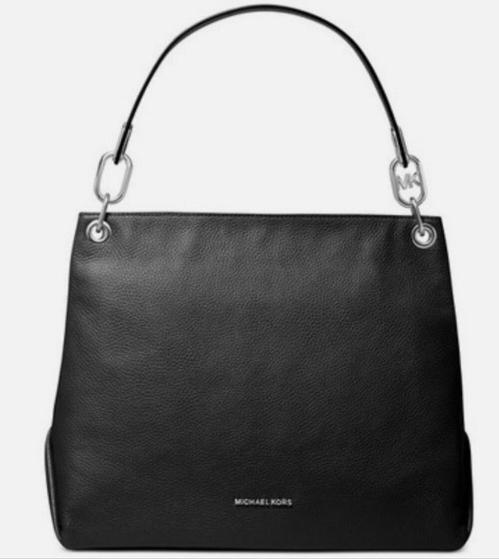 MICHAEL KORS Trisha Large Hobo Shoulder Bag Black 38F1S0TL3L black leather SHW